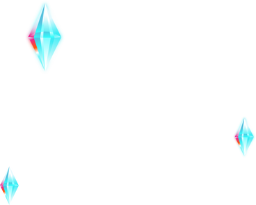 three floating crystals PNG, SVG