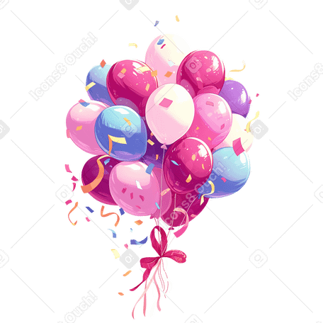 Воздушные шары для вечеринок в PNG, SVG