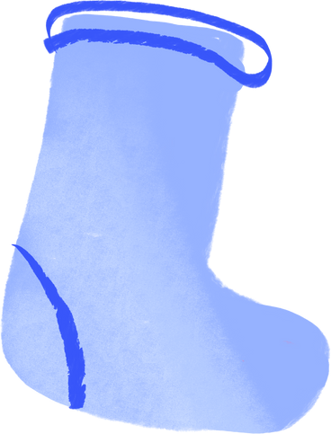 big blue sock PNG, SVG
