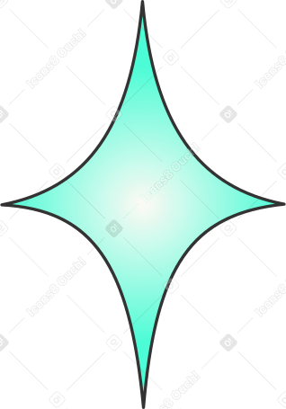 одиночная голубая звезда в PNG, SVG