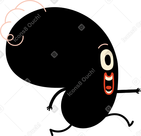 running character Illustration in PNG, SVG