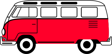 Roter retro-bus PNG, SVG