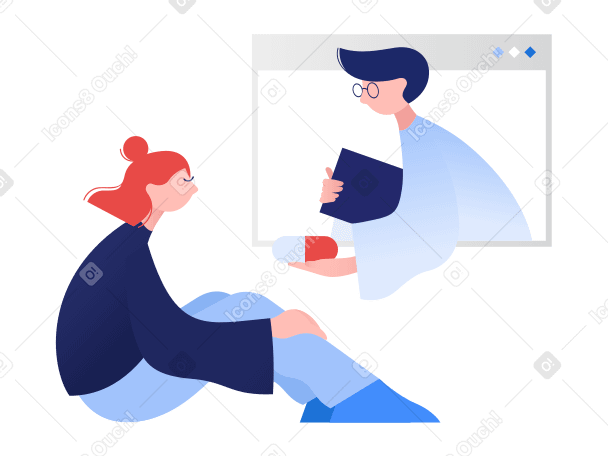Doctor gives the patient a pill PNG, SVG