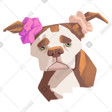 American bulldog动态插图，格式有GIF、Lottie (JSON)、AE