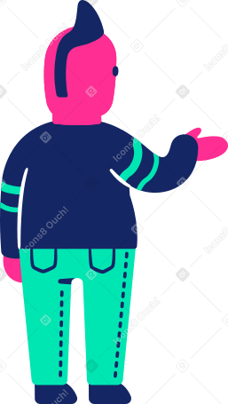 man fat questioning Illustration in PNG, SVG
