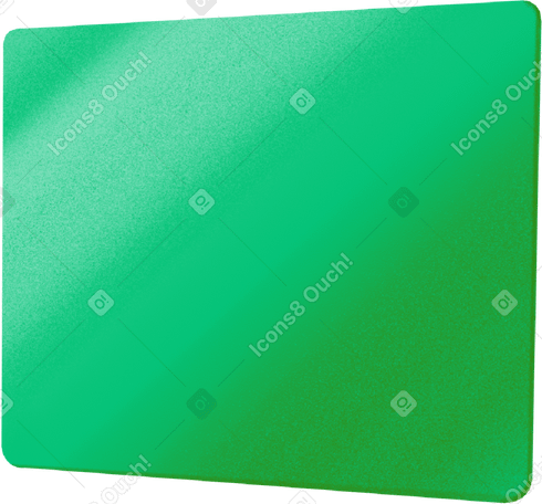 green rectangle in perspective PNG, SVG