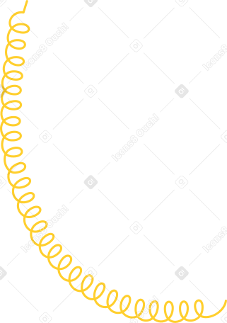빈티지 전화기의 노란색 코드 PNG, SVG