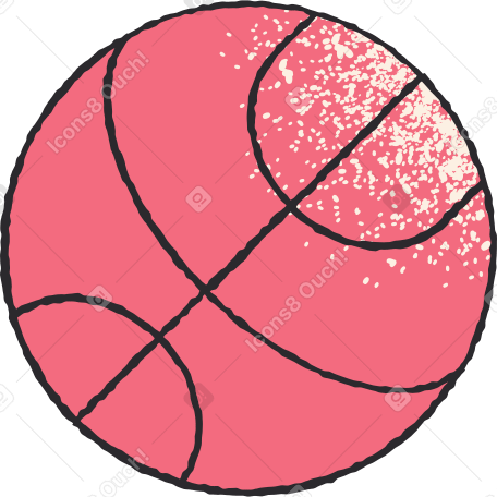 basketball Illustration in PNG, SVG