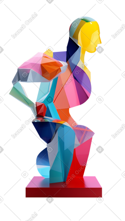 3D 人类的抽象剪影 PNG, SVG