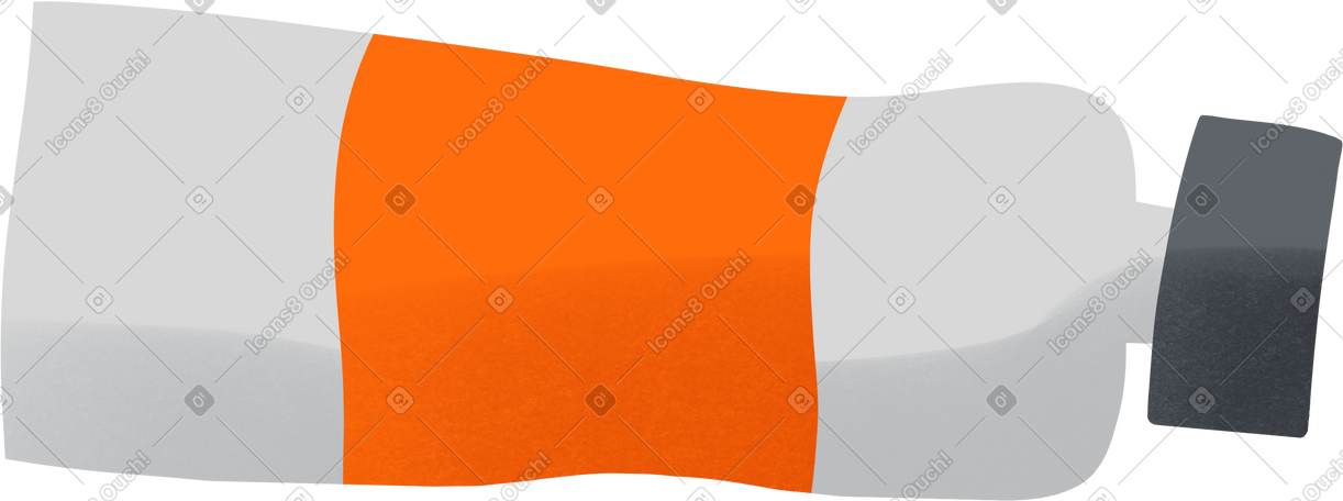 orange paint tubes PNG, SVG