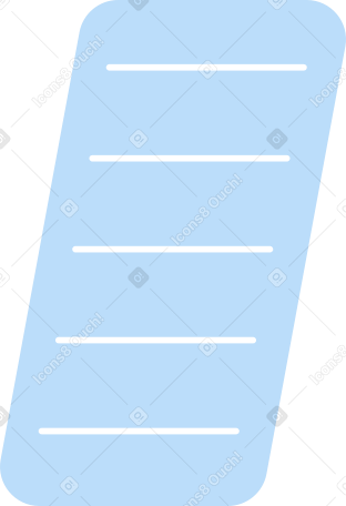 선과 둥근 모서리가 있는 기울어진 시트 PNG, SVG