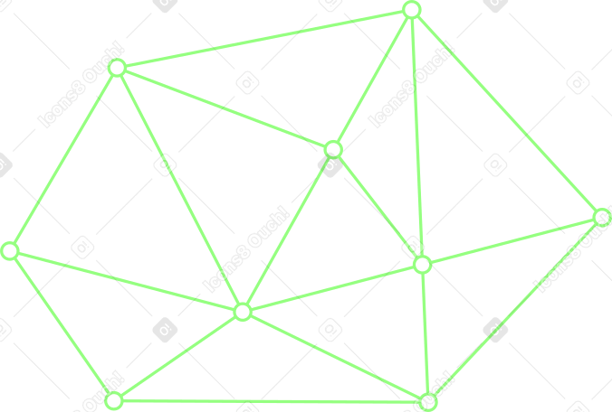 Сетка из зеленых треугольников в PNG, SVG