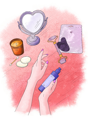 Self care and skincare at home PNG, SVG
