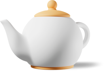 White tea pot PNG, SVG