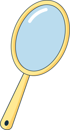 hand oval mirror Illustration in PNG, SVG