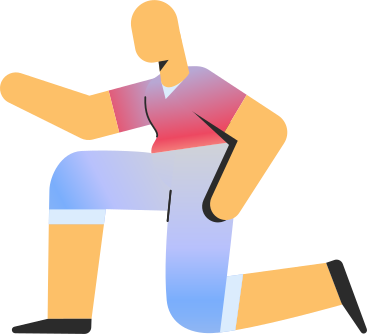 person in shorts on knee PNG, SVG