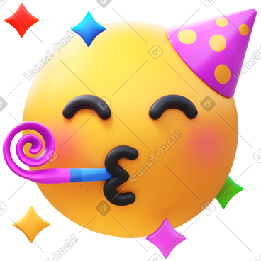 Partying face PNG, SVG