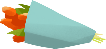 Tulpenstrauß in geschenkpapier PNG, SVG