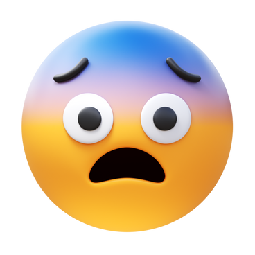 fearful face PNG, SVG