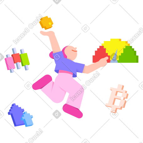 分析金融风险的年轻女性 PNG, SVG