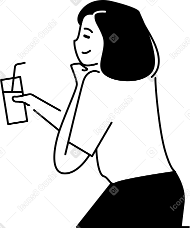 グラスを持つ女性 PNG、SVG