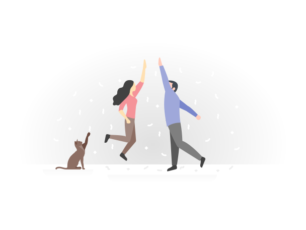 People giving high five PNG, SVG
