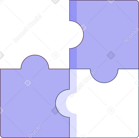 three puzzle pieces PNG, SVG