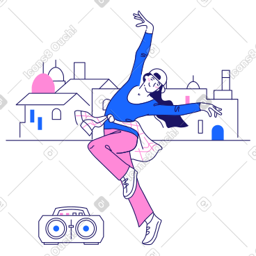 城市里的女子街舞 PNG, SVG