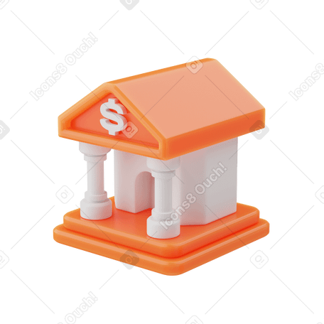 3D bank PNG, SVG