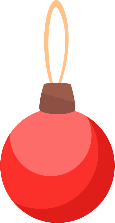 Pallina di natale rossa PNG, SVG
