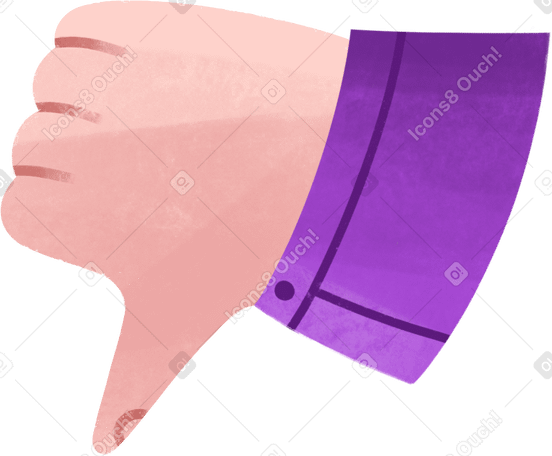 hand showing dislike PNG, SVG