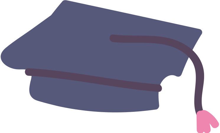 Illustration graduation cap aux formats PNG, SVG