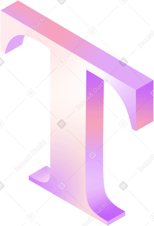isometric t letter PNG, SVG