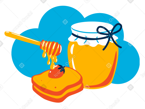 Delicious breakfast Illustration in PNG, SVG