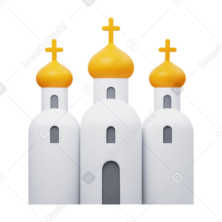 3D orthodox church PNG, SVG