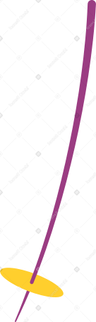 purple ski pole Illustration in PNG, SVG