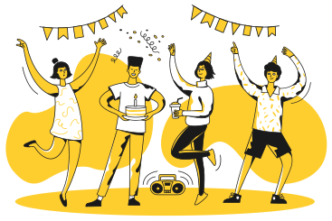 Teen party PNG, SVG