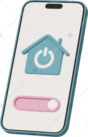 3D smart home app PNG, SVG