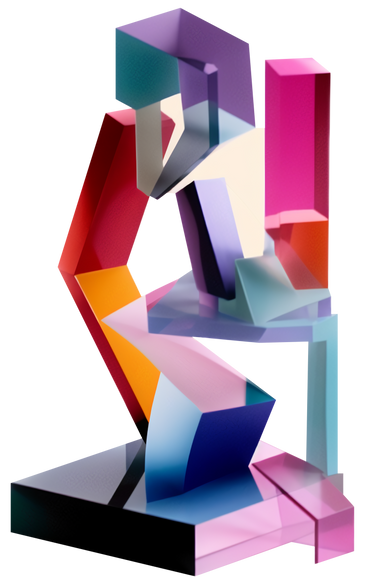 abstract sculpture with rectangular shapes PNG, SVG