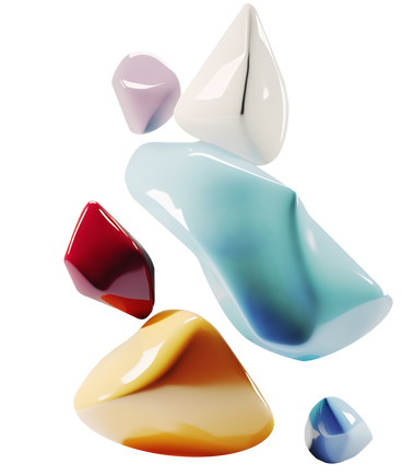abstract floating objects made of glass PNG, SVG