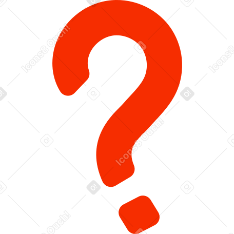 red question mark black background
