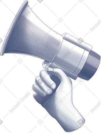 hand holding loudspeaker PNG, SVG