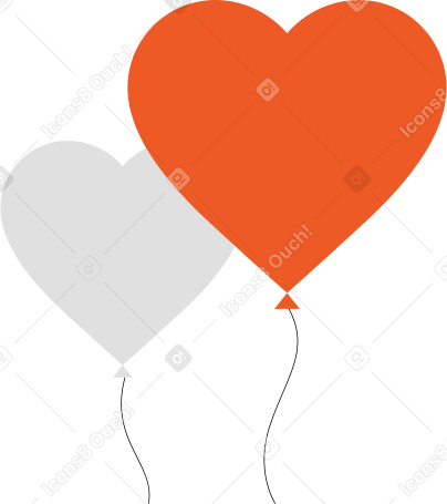 globos en forma de corazon PNG, SVG
