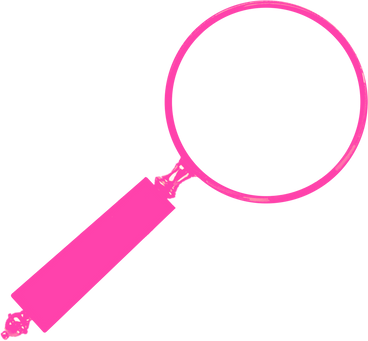 Pink magnifying glass PNG, SVG