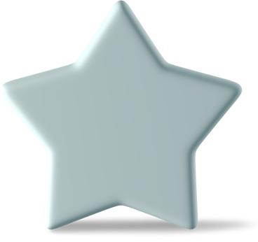 pastel blue star standing PNG, SVG