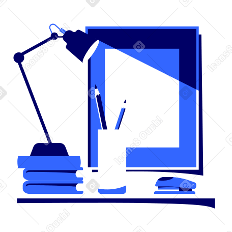 Office desk  Illustration in PNG, SVG