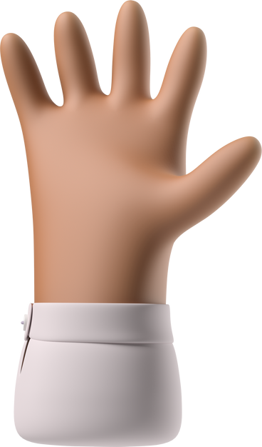 Brown skin hand with fingers splayed PNG, SVG