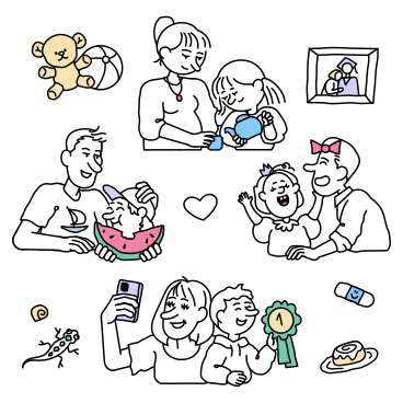 Parents and children spending time together PNG, SVG