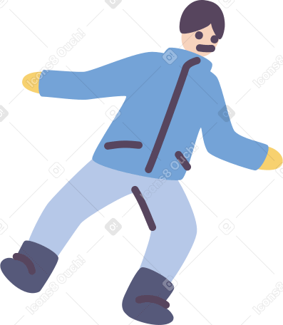 the snowboarder rolls down the slope Illustration in PNG, SVG