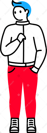 man in short coat Illustration in PNG, SVG